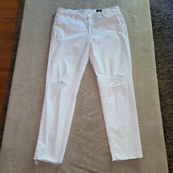 AG Adriano Goldschmied The Tristan White Distressed Tailored Trousers size 28 - Picture 4 of 13